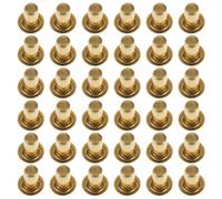 SUPVOX 100pcs Lyre Harp Hollow Metal Rivets 5mm Length 3mm Diameter Tubular Eyelets for Harp String Repair and Instrument Maintenance