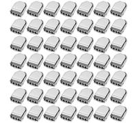 SUPVOX 100pcs Metal Shoelace Tail Buckles No Tie Shoelace Clips for Running Shoes Shoe Lace Accessories Suitable for Trainers and Boots