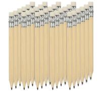 SUPVOX 100pcs Mini 10cm Wooden round Golf Pencils with White Eraser, Half Erasable Sketching and Writing Pencils for Office, School, and Drawing Supplies