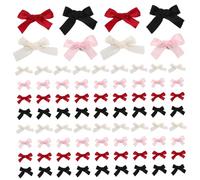 SUPVOX 100pcs Mini Ribbon Bow Hair Clips Cute Bowknot Accessories for Braiding Daily Styling Hair Barrettes Bow Shaped Clip