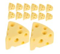 SUPVOX 100pcs Miniature Artificial Resin Cheese Ornaments for DIY Phone Case Photo Frame Crafts Detailed Yellow Resin Accessories for Festival Gifts and Small Craft Decoration