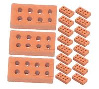 SUPVOX 100pcs Miniature Brick Models DIY Building Set, 8-hole Simulated Clay Bricks, Mini House Construction for Creative Sand Table and Garden Landscaping