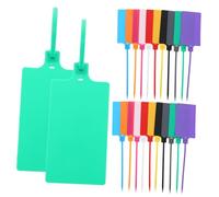 SUPVOX 100pcs Multi Color Plastic Shipping Labels Tags with Cable for Logistics Warehousing Writable Hanging Tags for Quick Goods Identification and Management