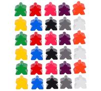 SUPVOX 100pcs Multi-color Wooden Game Pieces Hand-carved Meeples Tokens for Board Games Classroom Counting Sorting Activities Family Replacement Accessories