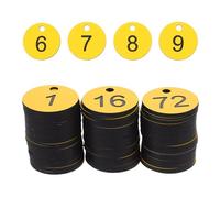 SUPVOX 100pcs Numbered Plastic Key Tags with Holes for Locker Identification, Round Numbered Discs 1-100 for Supermarket, Restaurant and Cafe Table Number Signs