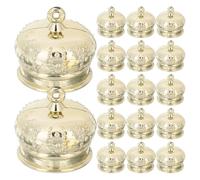 SUPVOX 100Pcs Ornament Hanger Caps Gold Tone Pendant Cap Replacement for Christmas Baubles Bead Caps for Jewelry Making DIY Craft Hanging Tops for Tassels Charms and Bauble Top Replacement