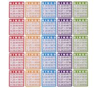 SUPVOX 100pcs Paper Bingo Game Cards: Carnival Party Supplies - Theme Party Favors - Gaming Bingo Cards - Intellectual Development Plaything For Social Events