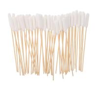 SUPVOX 100pcs Pet Cotton Swabs Long Wooden Handle Cat Dog Ear Cleaner Gentle Earwax Removal Infection Prevention Grooming Essential for