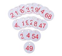 SUPVOX 100pcs Plastic Id Tags Marking Identification Tags Round Hole for Hanging Plastic Number for Home Office Garage and Dormitory