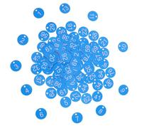 SUPVOX 100pcs Plastic Number Tags Round Hole, Sky Blue Numbered Identification Tags 1-100 for Restaurant Tables, Spa, Cafe, and Coat Room Key Markers