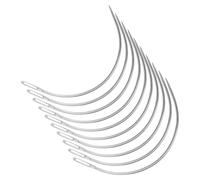 SUPVOX 100pcs Professional Curved Upholstery Needles C Shape 2.5 Inch Hand Sewing Needles PP Storage Box for Sofa Repair and Tapestry Weaving
