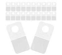 SUPVOX 100pcs PVC Self Adhesive Hanging Tags Round Hole 20x40mm Small Sticky Hooks for Retail Displays, Office Organization, and Home Use