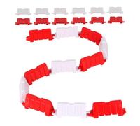 SUPVOX 100pcs Rc Drift Car Track Road Barriers Realistic Traffic Fences and Racing Game Accessories for Quick Assembly Racing Track Construction Simulation in Red and White