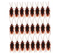 SUPVOX 100Pcs Realistic Fake Cockroach Prank Plastic Tricky Props for Halloween Party April Fools Day Lifelike Novelty Bugs Decoration