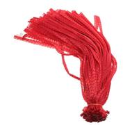 SUPVOX 100pcs Red Mesh Produce Bags 35cm Reusable Egg and Fruit Storage Net Bags Portable Grocery Vegetable Tote for Travel and Home Use
