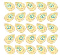 SUPVOX 100pcs Resin Peacock Tail Water Drop Rhinestones 18x25mm Flatback DIY Wedding Dress Decoration Sewing Craft Accessories