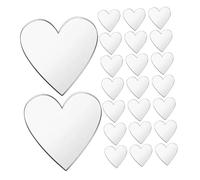 SUPVOX 100pcs Self-Adhesive Silver Acrylic Heart Mirror Stickers 2x2cm for Wall Decoration, DIY Crafts, Scrapbooking, Photo Frames, Valentine’s Day Embellishments