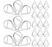 SUPVOX 100pcs Silver Mini Metal Waterdrop Paper Clips 0.8mm Small Office File Clips Document Marking for School and Home Use