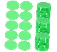 SUPVOX 100pcs Solid Color Bingo Chips Counting Tokens for Games Learning and Lightweight Markers Bright Green for Math and Reward Activities