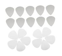 SUPVOX 100pcs Stainless Steel Finger Bass Picks Smooth Edge Metal Plectrum for Acoustic Guitar Beginners Silver
