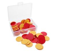 SUPVOX 100Pcs Two-Color Counting Chips Set for Math Manipulatives, Red and Yellow Plastic Learning Counters for Sorting, Patterning, and Early Education in Classroom and Home