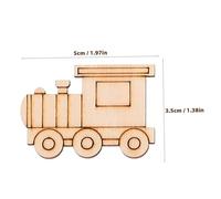 SUPVOX 100Pcs Unfinished Wooden Vehicle Cutouts Mixed Transportation Shapes for DIY Crafts Painting Decorations Train Bicycle Airplane Rocket Ship Wood Slices for Embellishments
