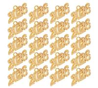 SUPVOX 100pcs Vintage Alloy Charms Mini Metal Number Pendant Charms for Necklace Bracelets Keychain Craft Ornament Year Number