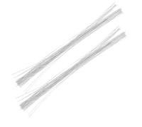 SUPVOX 100pcs White Floral Wire Stems 24 Gauge 40cm Long - Flexible Florist Craft Wire for DIY Flower Arranging, Bouquet Wrapping, and Handmade Floral Decorations