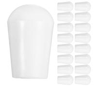 SUPVOX 100pcs White PVC Thread End Caps 4mm Round Protective Covers for Sharp Wire Hooks, Anti-Scratch Hook End Protective Caps Suitable for Clothes Hanger and Rack Prong Tips