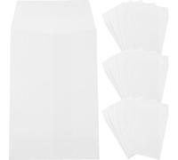SUPVOX 100pcs White Small Blank Envelopes Money Saving Envelopes for Cash Budgeting Seeds Storage Coin for Home Office Use