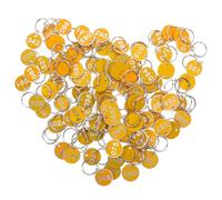SUPVOX 100pcs Yellow Aluminum Numbered Key Tags with Rings for Sauna and Bath Storage, Multipurpose Sturdy Number Labels for Locker, Office, and Home Organization