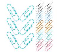SUPVOX 100pcs Zebra Pattern Metal Paper Clips 28mm Small Binder Clips for Office and School Document Organization Random Color