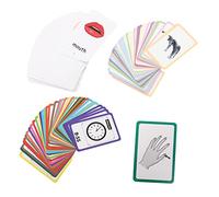 SUPVOX 108Pcs Sight Word Flash Cards for Preschoolers Thick Laminated English Vocabulary Learning Cards with Animal Parts Themes Educational Portable Cognition for Early Reading Skills
