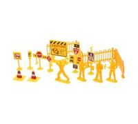 SUPVOX 108pcs Traffic Sign Playset with Roadblocks and Cones for Educational Traffic Rules Learning Portable Street Signals for Early Safety and Social Skills Development