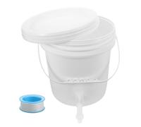 SUPVOX 10l Portable Water Container with Faucet, White Plastic Camping Water Bucket for Outdoor Supply, Multifunctional Design with Sl nd Minimalist Style, for Hiking and Camping