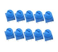 SUPVOX 10pcs 10k High Precision Adjustable Through Hole Potentiometer 3-pin Resistor Protective Cap for Breadboard and Electronic Projects