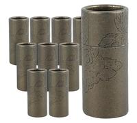 SUPVOX 10pcs 10ml Kraft Paper Tube Packaging Boxes with Lid, Essential Oil Bottle and Tea Leaf Storage Containers, Black Gold Cardboard Tubes for Mailing and Craft Uses
