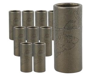 SUPVOX 10pcs 10ml Kraft Paper Tube Packaging Boxes with Lid, Essential Oil Bottle and Tea Leaf Storage Containers, Black Gold Cardboard Tubes for Mailing and Craft Uses