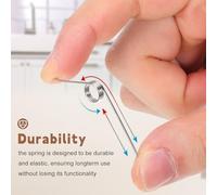 SUPVOX 10pcs 125 Degree Torsion Springs Stainless Steel Small Replacement Springs for Kitchen Trash Can Lid Repair DIY and Garage Door Cable Maintenance