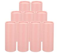 SUPVOX 10pcs 30ml Pink Kraft Paper Tube Essential Oil Bottle Packaging Box with Lid, Portable Storage Canister for Tea, Incense, and Oil Bottles Wrapping