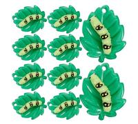 SUPVOX 10Pcs 3D Resin Caterpillar Charms for Jewelry Making, Leaf Design Pendants for Necklace and Bracelet Crafting Supplies, DIY Jewelry Findings Set for Accessories
