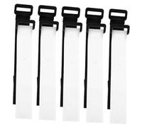 SUPVOX 10Pcs Adjustable Fishing Rod Straps Soft Stretchable Pole Wraps for Casting and Fly Rods Tie Bands for Secure Carrying and Load Sharing Black White