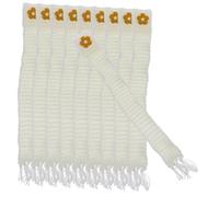 SUPVOX 10pcs Adjustable Mini Knitted Scarf for Dolls and Party Favors Cute White Decorative Wraps for Wine Bottles Candy Jars and DIY Craft Accessories
