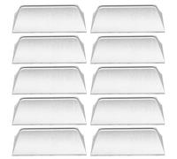 SUPVOX 10pcs Adjustable Plastic Desk Partition Clips with Silver Base, Desktop Privacy Panel Clamp for Office Screen Dividers, Glass Partition Support Brackets for Home and Workstation