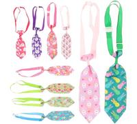 SUPVOX 10pcs Adjustable Spring Festival Pet Neckties and Cat Tie Collars Decorative Pet Ties for Small Dogs and Cats Festival Dress-up Accessories
