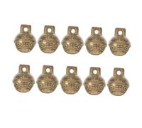 SUPVOX 10pcs Antique Copper Jingle Bells DIY Pet Collar Charms with Tiger Head Design for Crafts Wind Chimes Christmas Decorations Multipurpose Vintage Bells for Bracelets and Home Decor