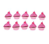 SUPVOX 10pcs Applique Patches Cartoon Cupcake Patch Fashion Cloth Sequins Decorative Covering Worn Parts DIY Supplies for Small Hairpins Scarves