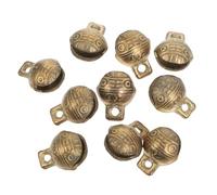 SUPVOX 10pcs Bell Pendant Charm Multipurpose Use Antique Pure Copper Tiger Head Pet Collar Bells Versatile DIY Accessory for Christmas Crafts