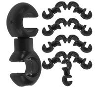 SUPVOX 10pcs Bike Brake Hose Clips for Hydraulic Tubing and Cable Housing, Plastic Sturdy C/s-Hook Design Center-Rotating Dual-line Hooks, Organiser for City and Folding Bikes