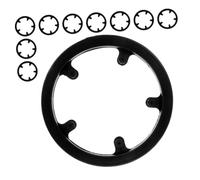 SUPVOX 10pcs Bike Chain Guard Black Plastic Sprocket Cover Five Design Chainwheel Protector for Mountain Road Bikes with High Strength Impact Resistance